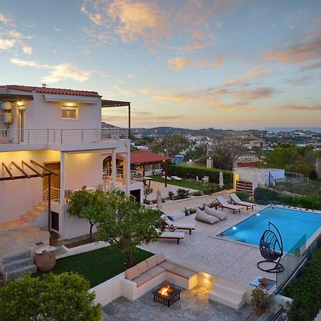 Spacious Villa With Private Eco-Pool And Panoramic Sea View Agia Pelagia  Luaran gambar