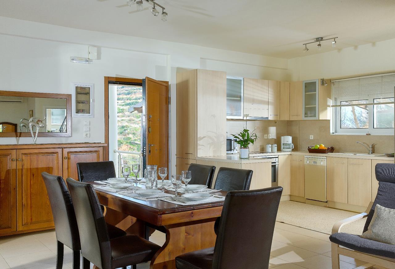 Spacious Villa With Private Eco-Pool And Panoramic Sea View Agia Pelagia  Luaran gambar